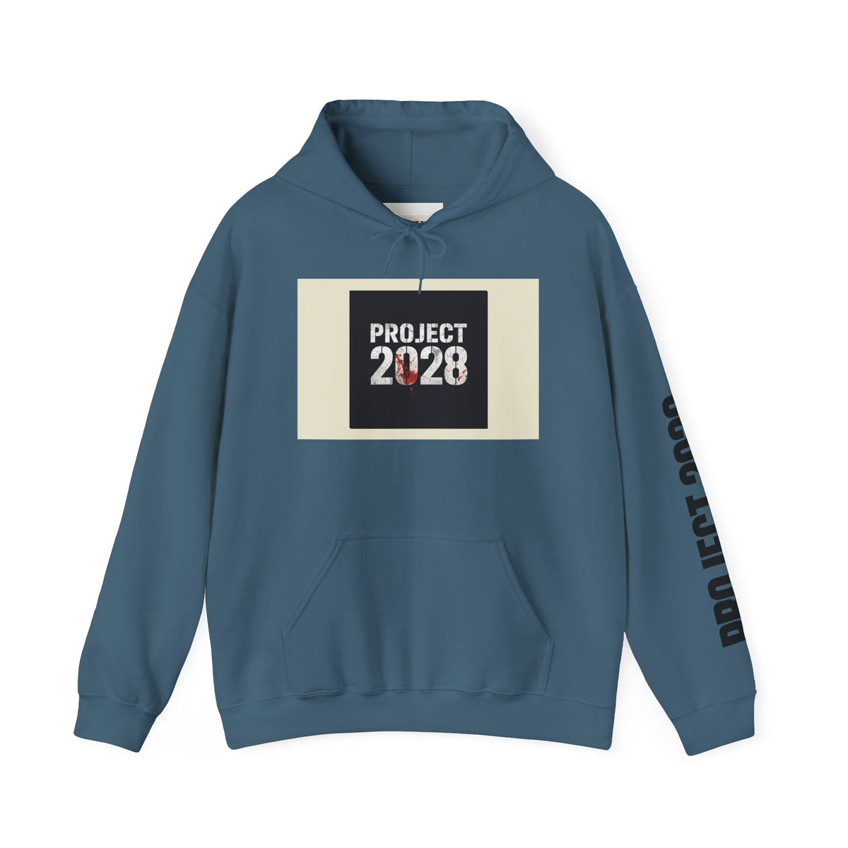 Copy of Product 2028 graphic Hoodie | Democracy Isn't Automatic slogan back