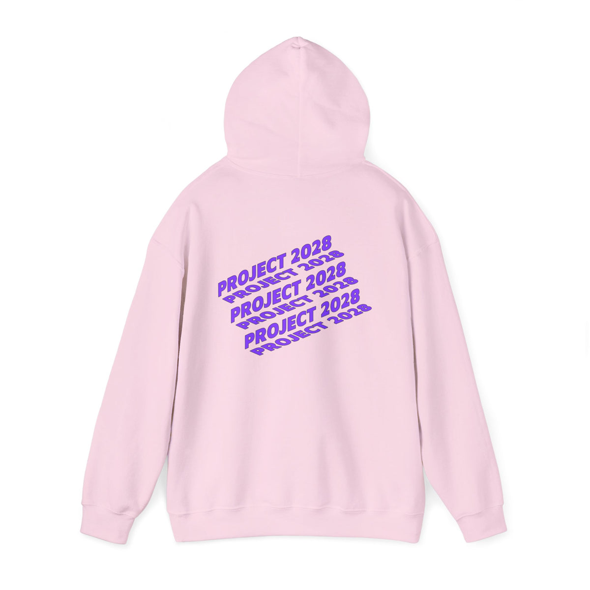 Project 2028 hoodie | Retro purple text design