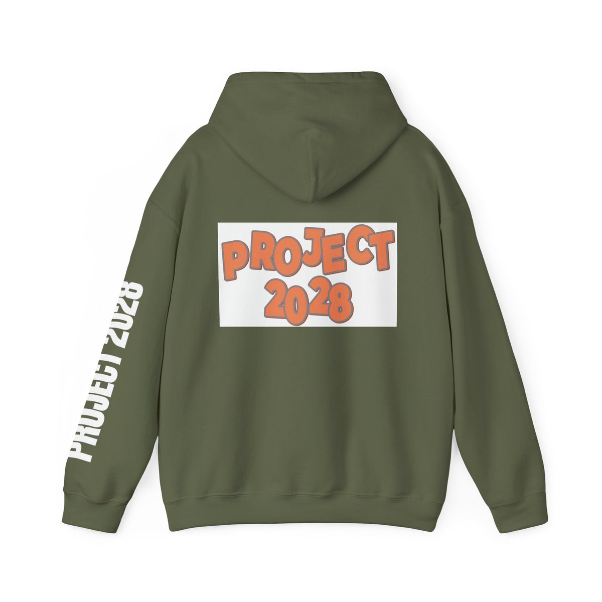 Project 2028 Hoodie | Retro Bubble Letter Design