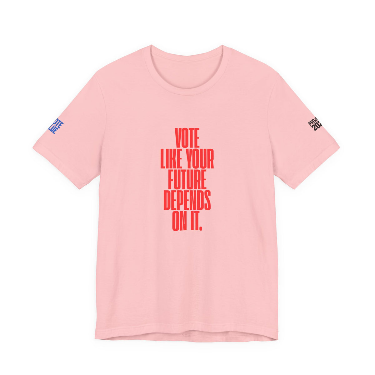 Political Voter Tee — “Vote Like Your Future Depends On It” / “Democracy Is Not Automatic” - Make a Statement Without Saying a Word!