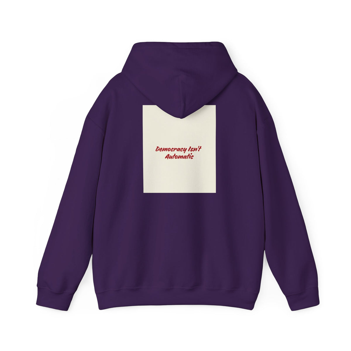 Project 218 Hoodie | Retro Block Logo, Beige Panel Front, Script Back