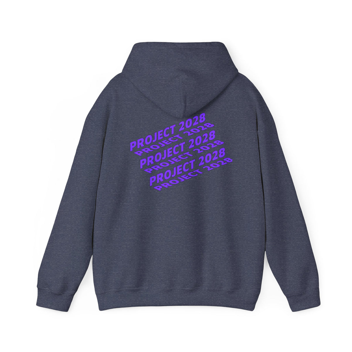 Project 2028 hoodie | Fight Back II text graphic, retro purple pink print