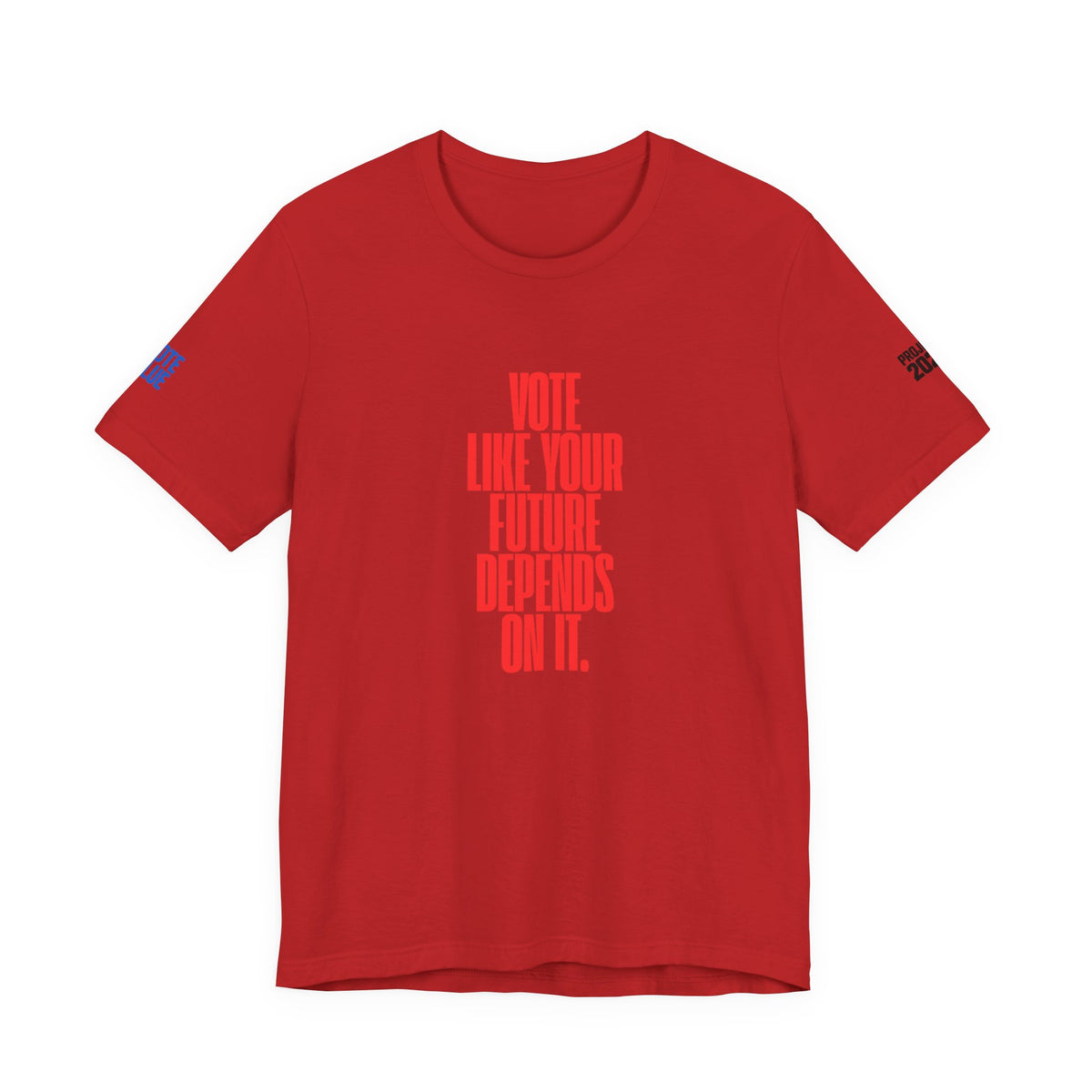 Political Voter Tee — “Vote Like Your Future Depends On It” / “Democracy Is Not Automatic” - Make a Statement Without Saying a Word!