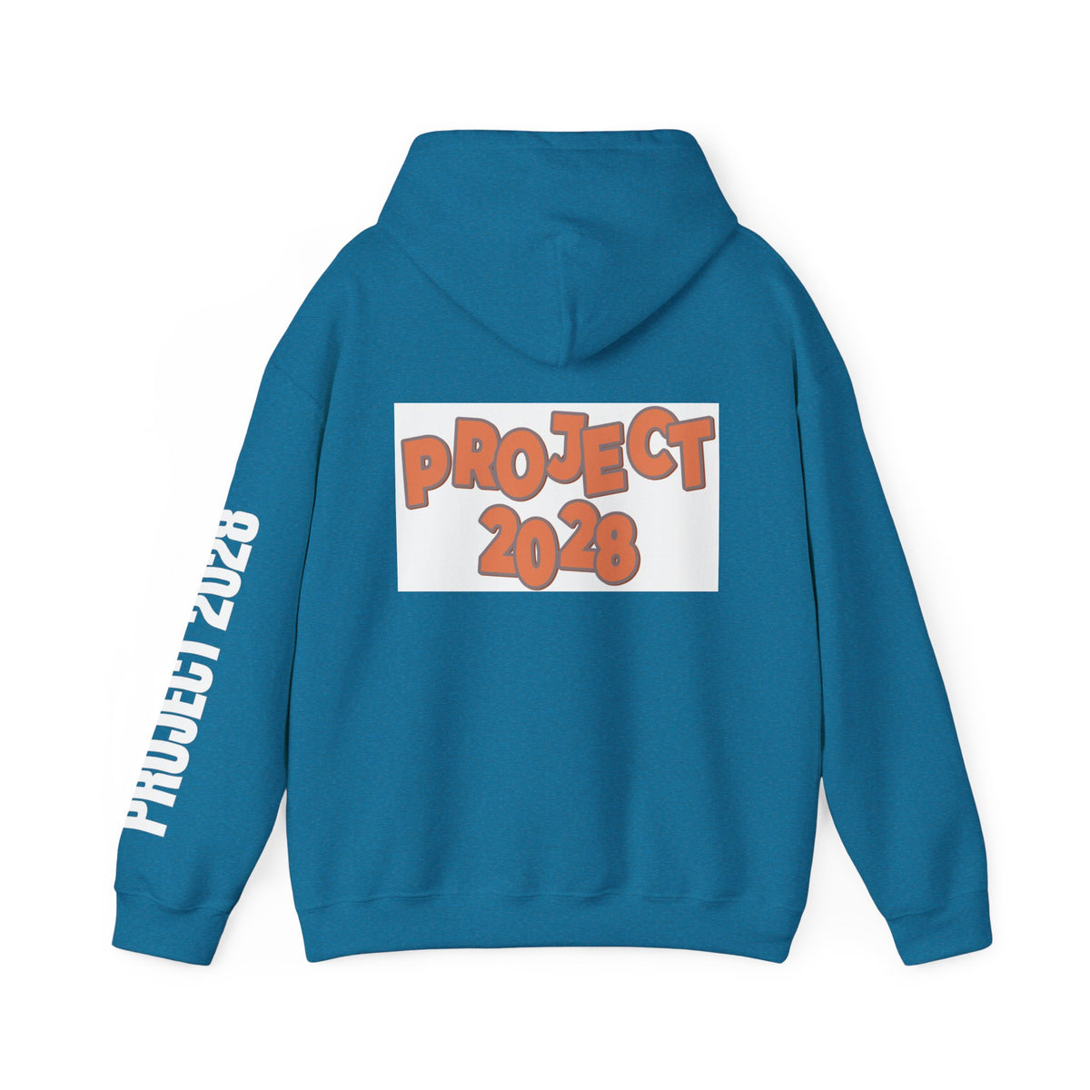 Project 2028 Hoodie | Retro Bubble Letter Design