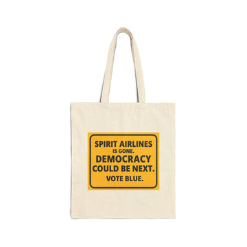 Vote Blue Canvas Tote — Political Statement Grocery Bag