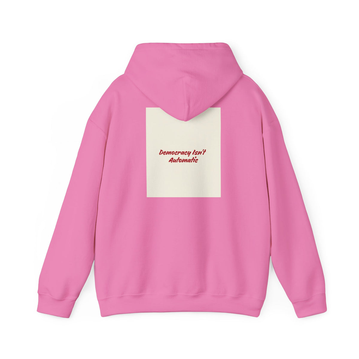 Project 218 Hoodie | Retro Block Logo, Beige Panel Front, Script Back