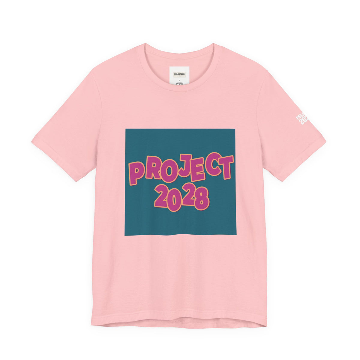 Project 2028 Graphic Tee — 'Democracy Isn't Automatic' Back Print - Make a Statement Without Saying a Word!