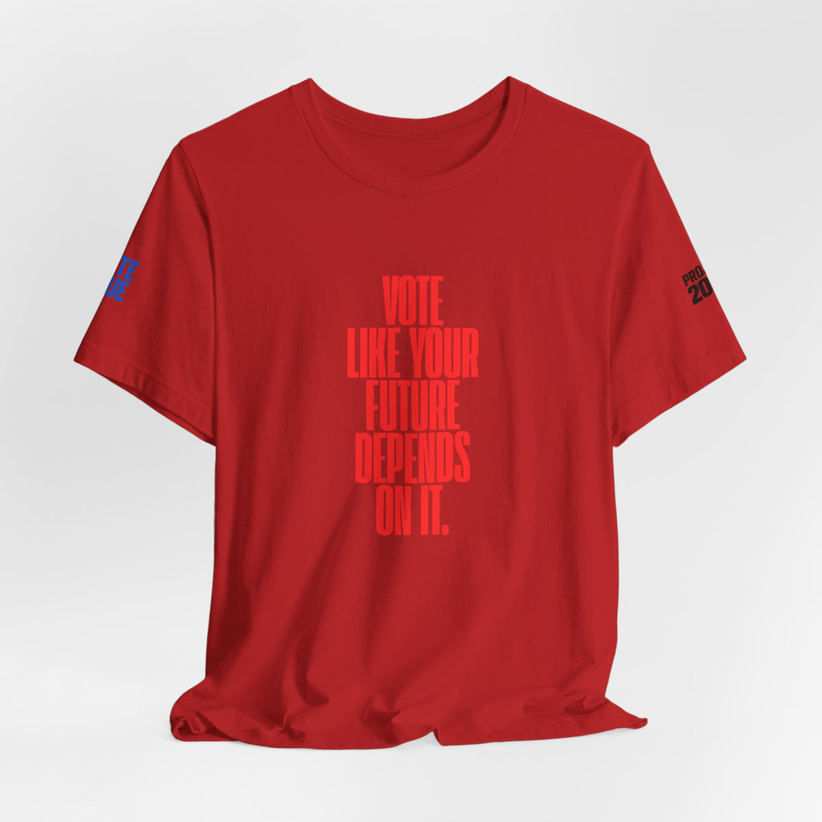 Political Voter Tee — “Vote Like Your Future Depends On It” / “Democracy Is Not Automatic” - Make a Statement Without Saying a Word!