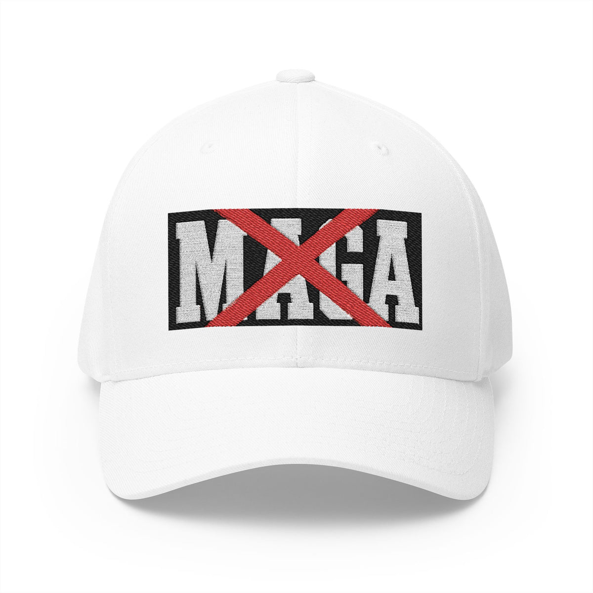 Anti-MAGA Embroidered Cap - Project 2028 Closed-Back Structured Hat - Make a Statement Without Saying a Word!