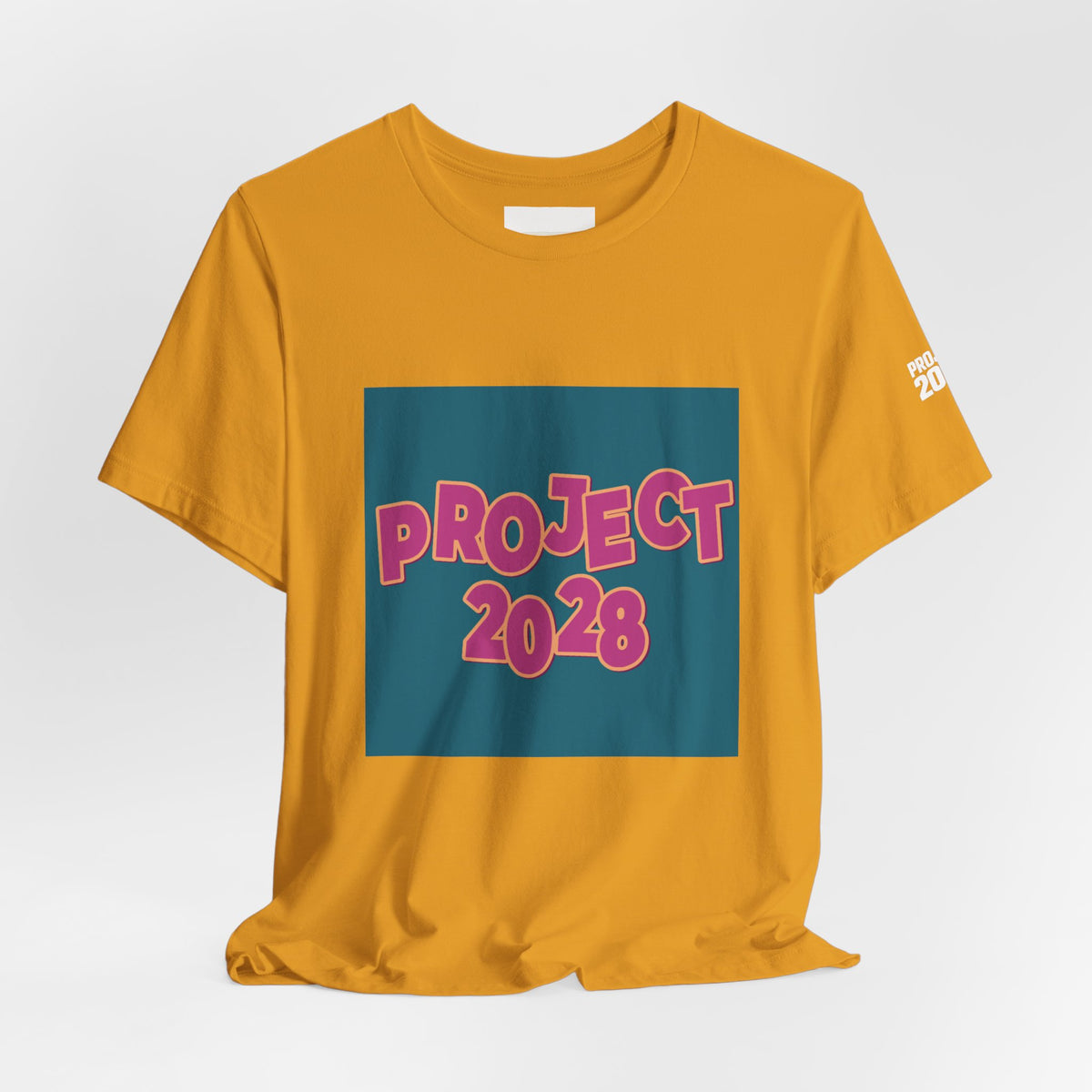 Project 2028 Graphic Tee — 'Democracy Isn't Automatic' Back Print - Make a Statement Without Saying a Word!