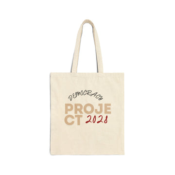 Vote Blue Cotton Tote Bag — Democracy Proud 2028 Eco-Friendly Market Tote