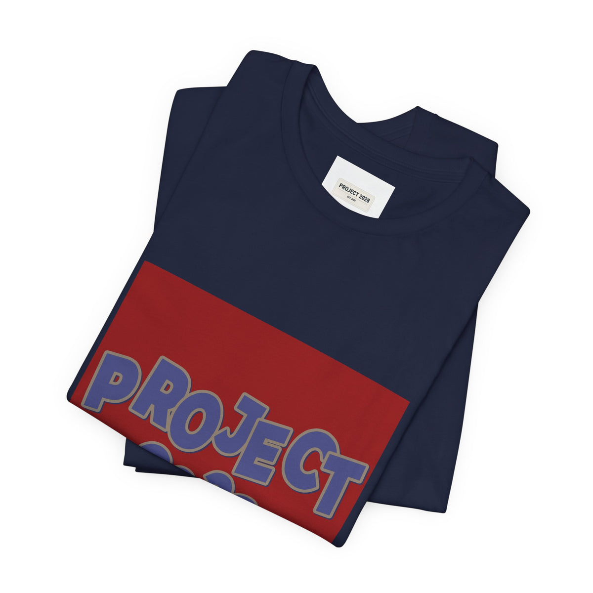 Project 2028 Tee — Political Campaign Graphic T‑Shirt ('Democracy Isn't Automatic' Back) - Make a Statement Without Saying a Word!