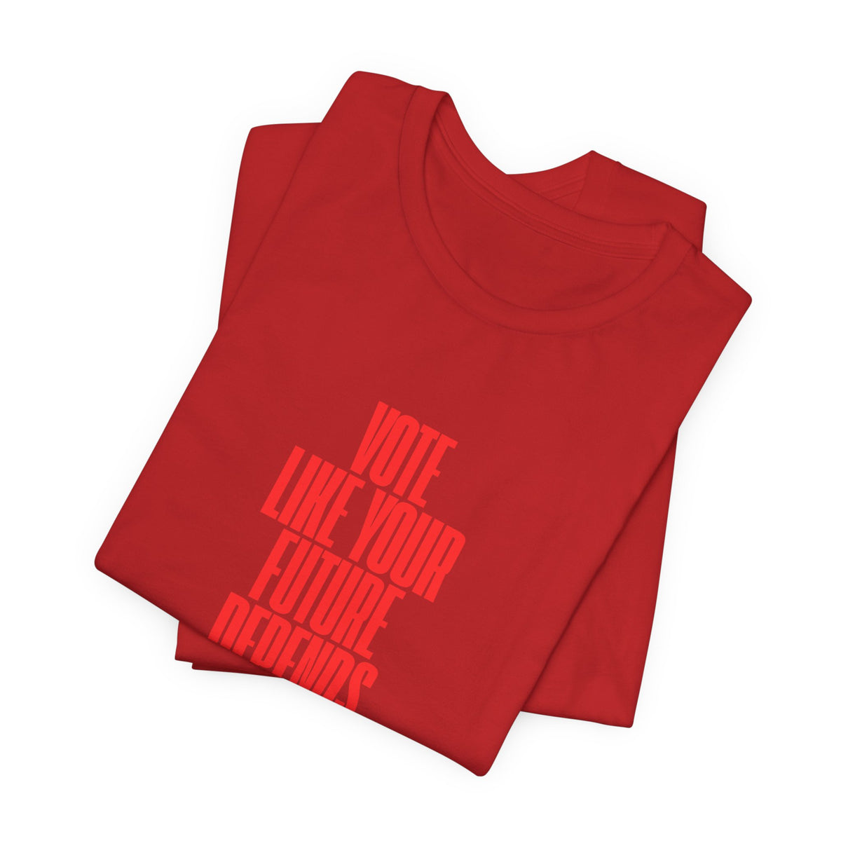 Political Voter Tee — “Vote Like Your Future Depends On It” / “Democracy Is Not Automatic” - Make a Statement Without Saying a Word!