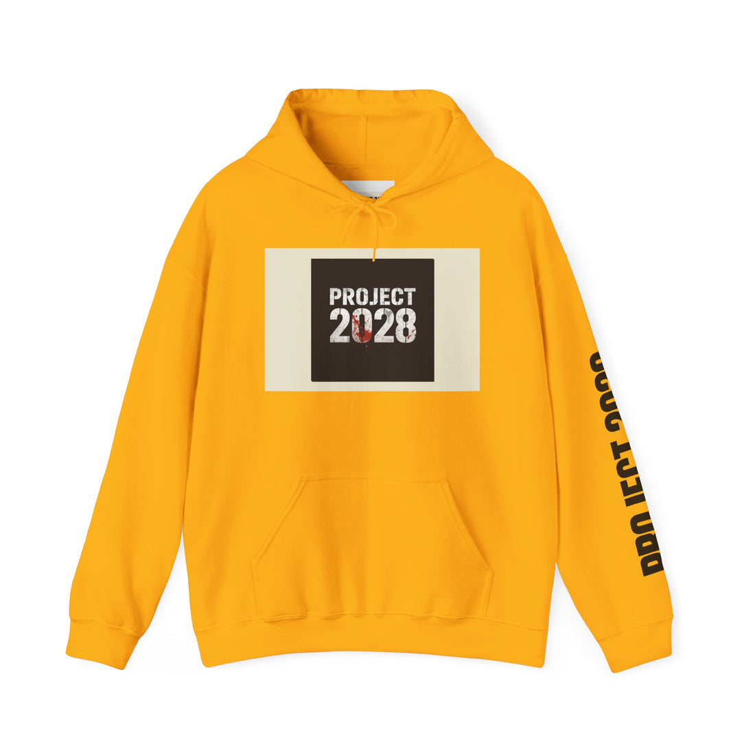 Copy of Product 2028 graphic Hoodie | Democracy Isn't Automatic slogan back
