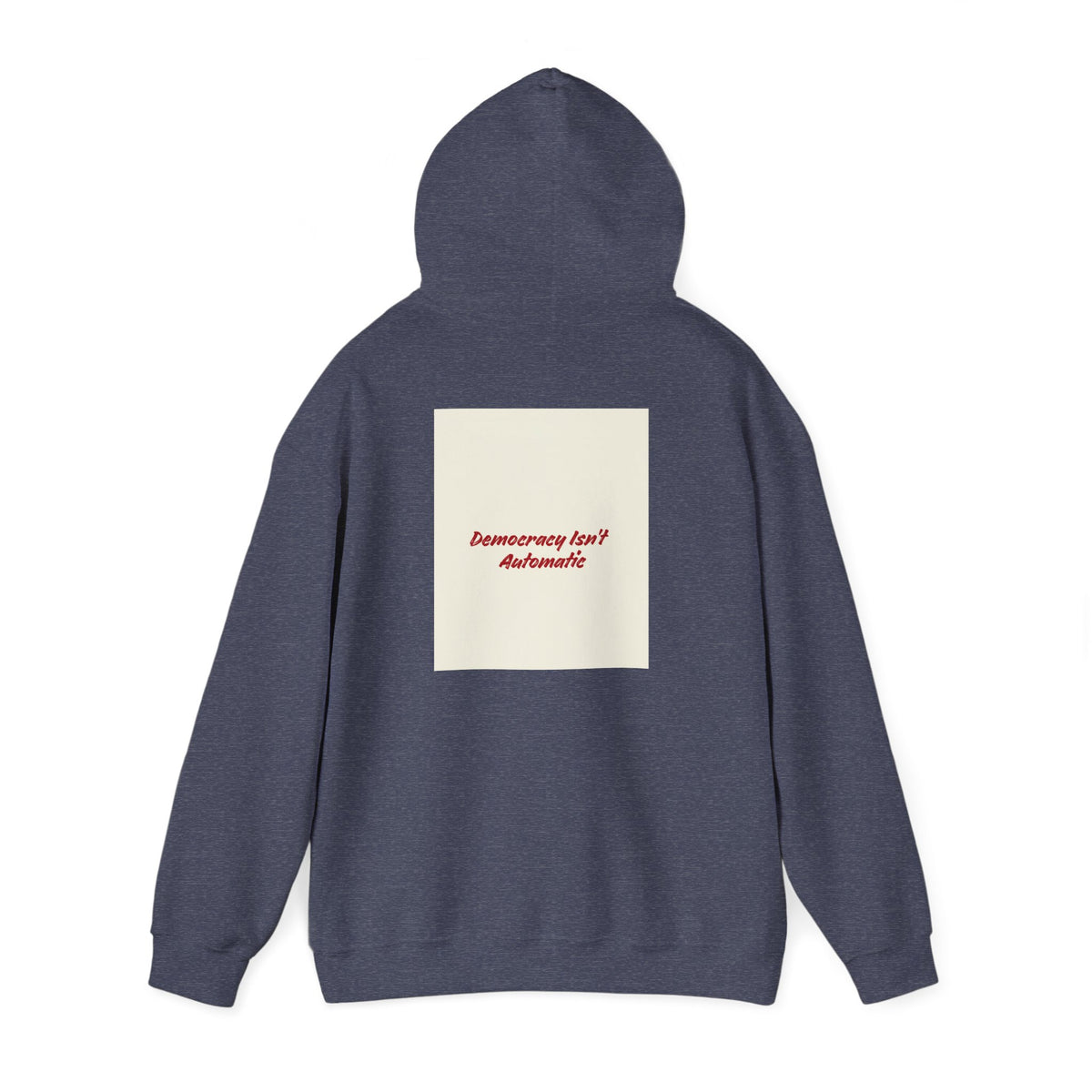 Project 218 Hoodie | Retro Block Logo, Beige Panel Front, Script Back