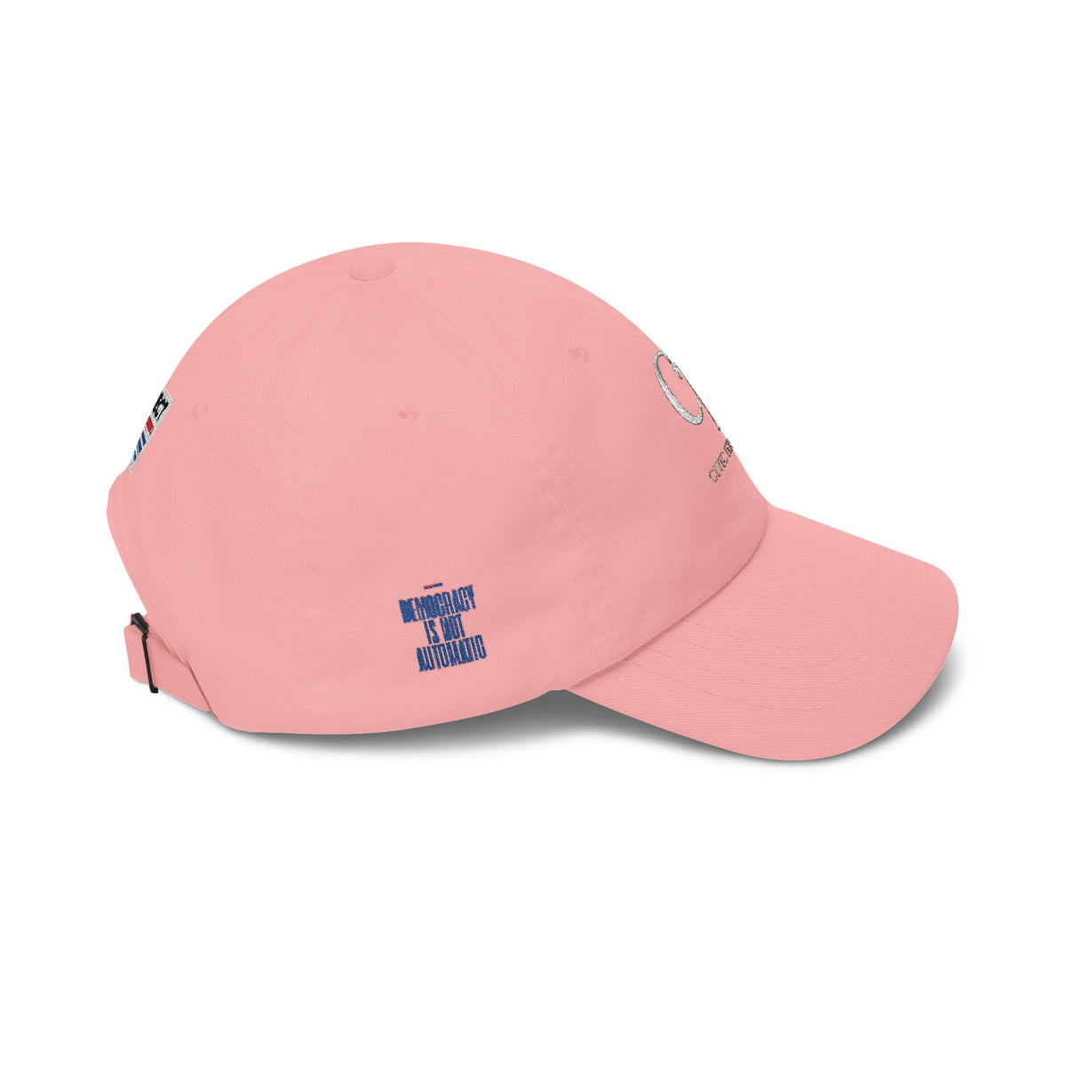 Dad Cap — Minimalist White 'CT' Logo Baseball Hat with 'Project' Back Embroidery - Make a Statement Without Saying a Word!