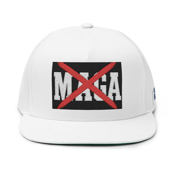Flat Bill Cap — Anti-MAGA Embroidered Snapback - Make a Statement Without Saying a Word!