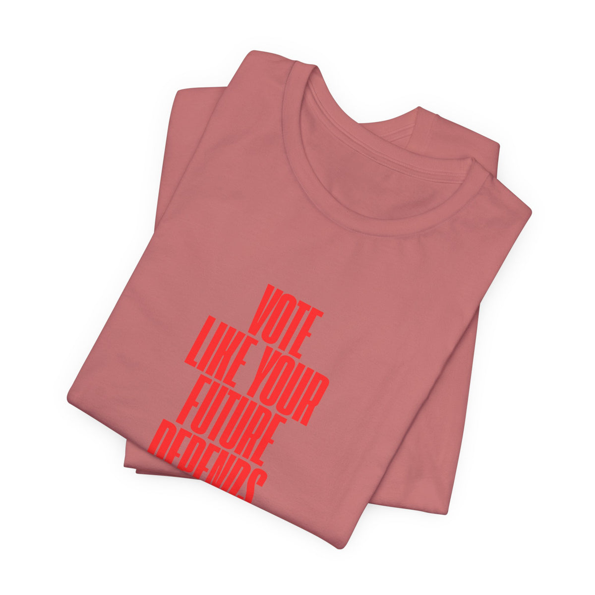 Political Voter Tee — “Vote Like Your Future Depends On It” / “Democracy Is Not Automatic” - Make a Statement Without Saying a Word!