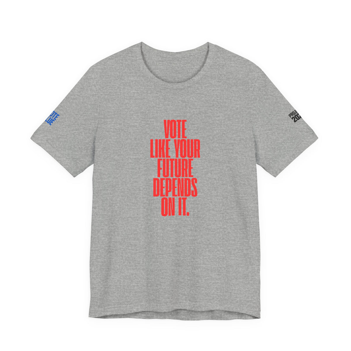 Political Voter Tee — “Vote Like Your Future Depends On It” / “Democracy Is Not Automatic” - Make a Statement Without Saying a Word!