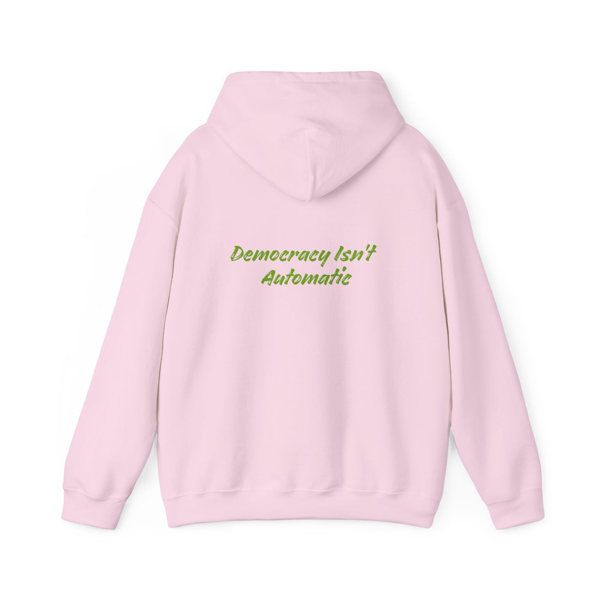 Protect Democracy Project 2023 Hoodie | Democracy Isn't Automatic