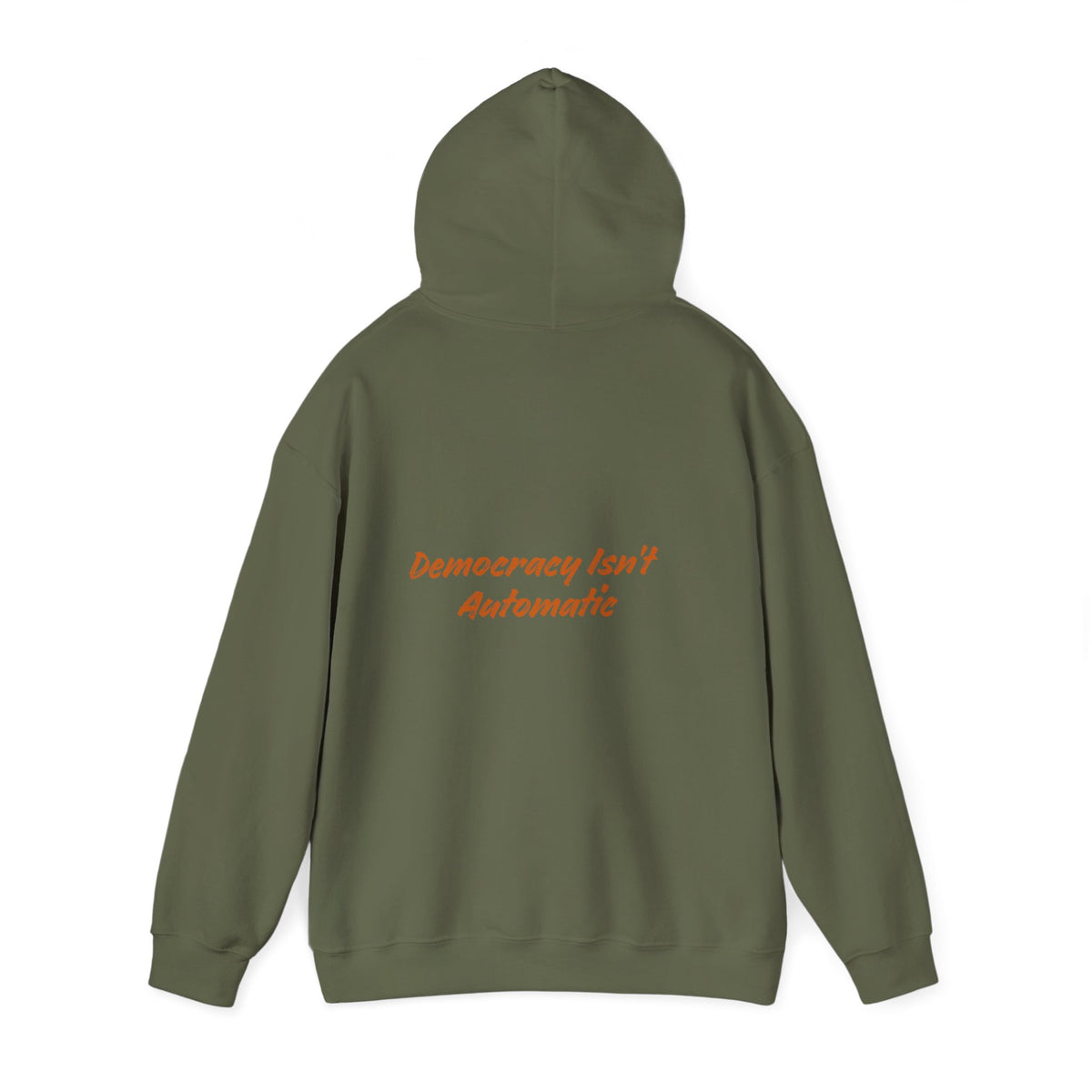 Democracy Is Not Automatic Hoodie | Project 2028, Bold Text
