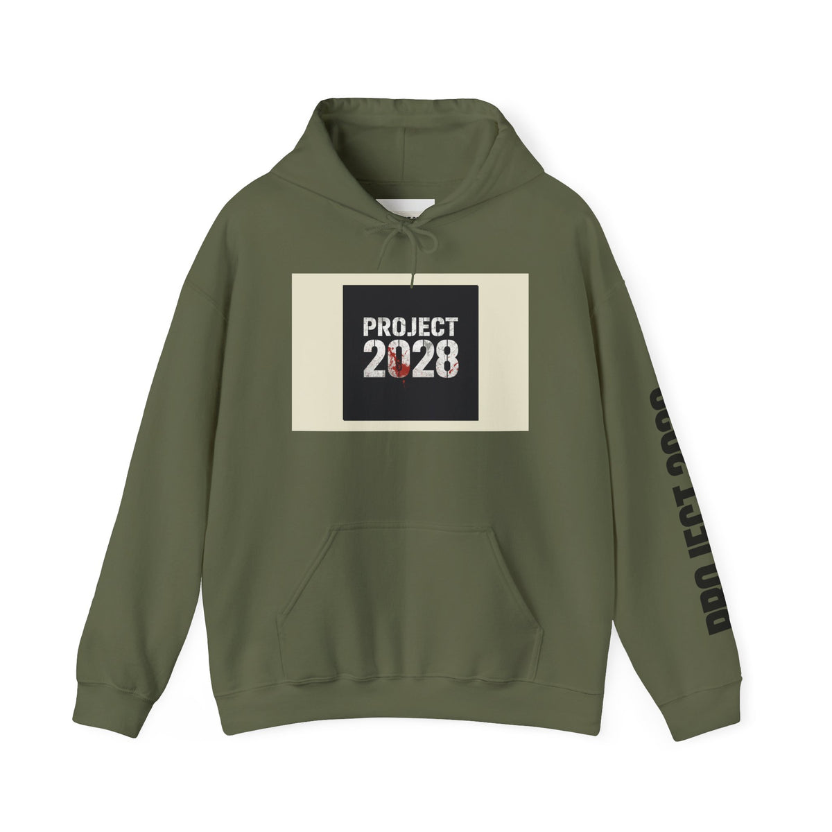 Copy of Product 2028 graphic Hoodie | Democracy Isn't Automatic slogan back