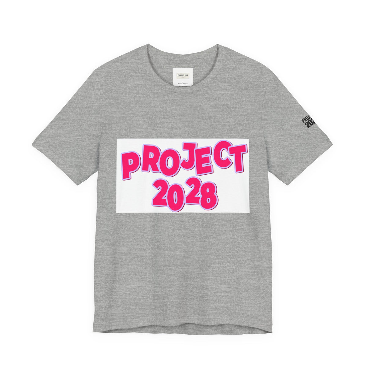 Project 2028 Graphic Tee — Bold Pink Campaign Shirt - Make a Statement Without Saying a Word