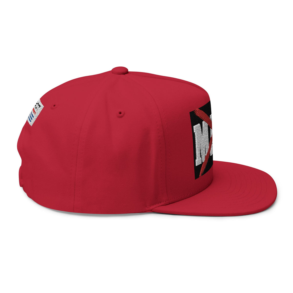Flat Bill Cap — Anti-MAGA Embroidered Snapback - Make a Statement Without Saying a Word!