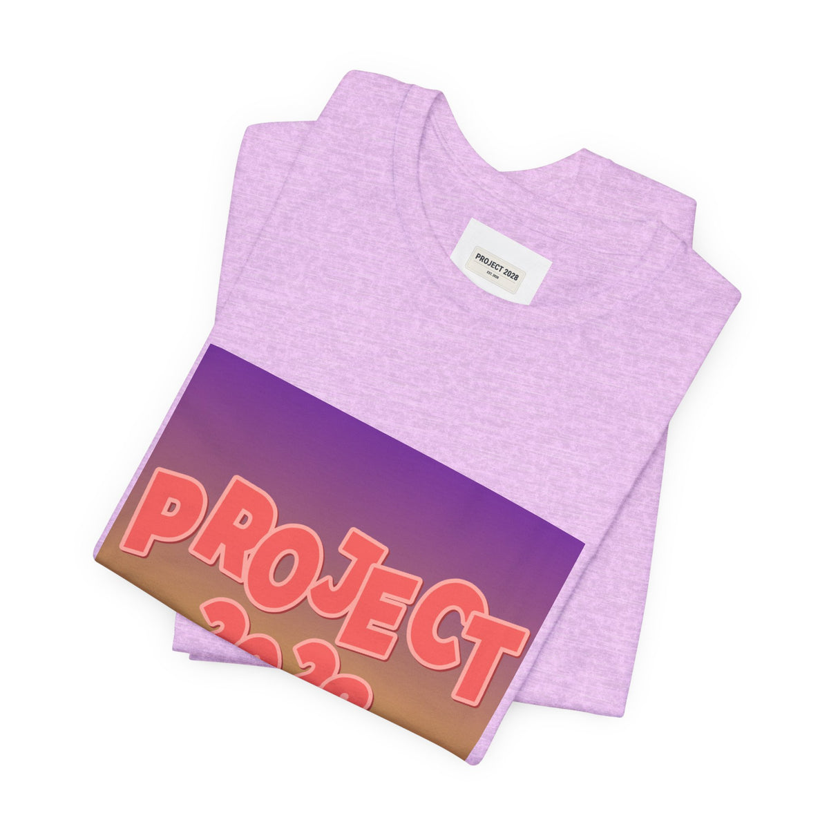 T-Shirt — Project 2028 Gradient Graphic (Back: "Democracy Isn’t Automatic") - Make a Statement Without Saying a Word!