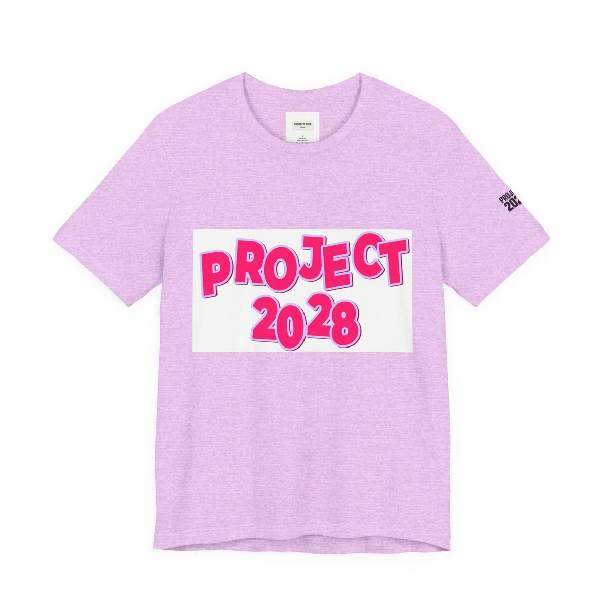 Project 2028 Graphic Tee — Bold Pink Campaign Shirt - Make a Statement Without Saying a Word