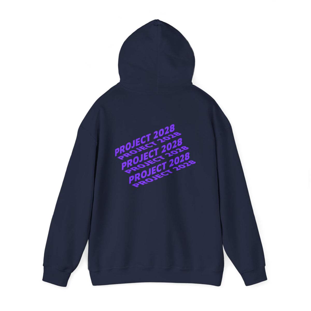 Project 2028 hoodie | Retro purple text design