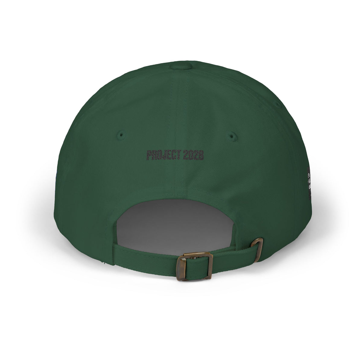 CT Civic Thread Embroidered Dad Cap — 'Project 2028' White Baseball Hat - Make a Statement Without Saying a Word!
