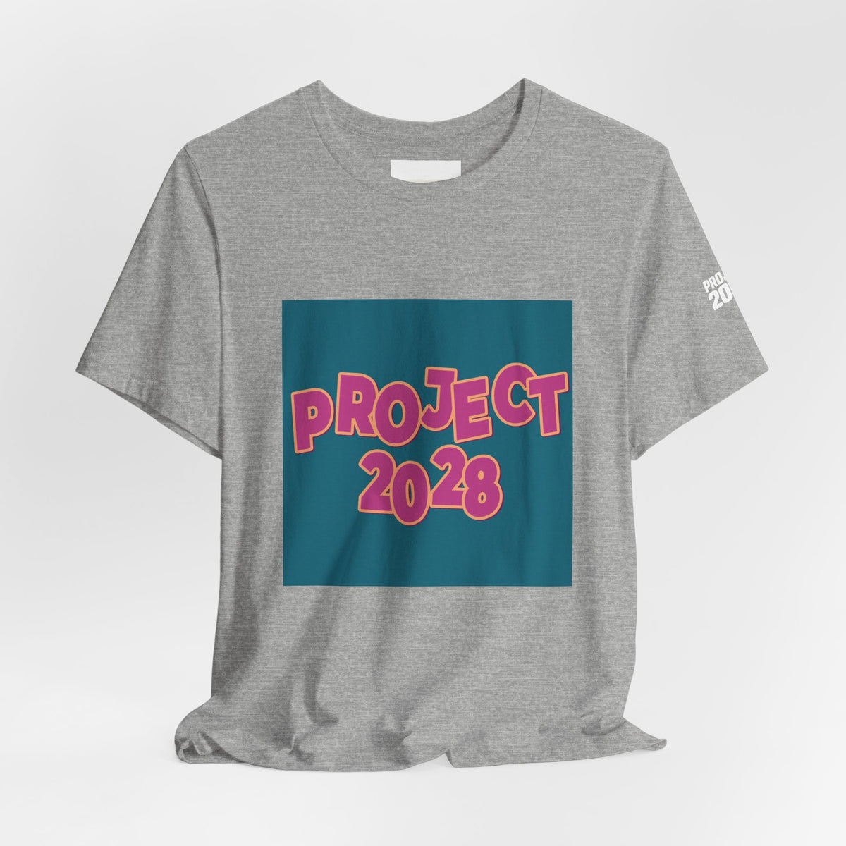Project 2028 Graphic Tee — 'Democracy Isn't Automatic' Back Print - Make a Statement Without Saying a Word!