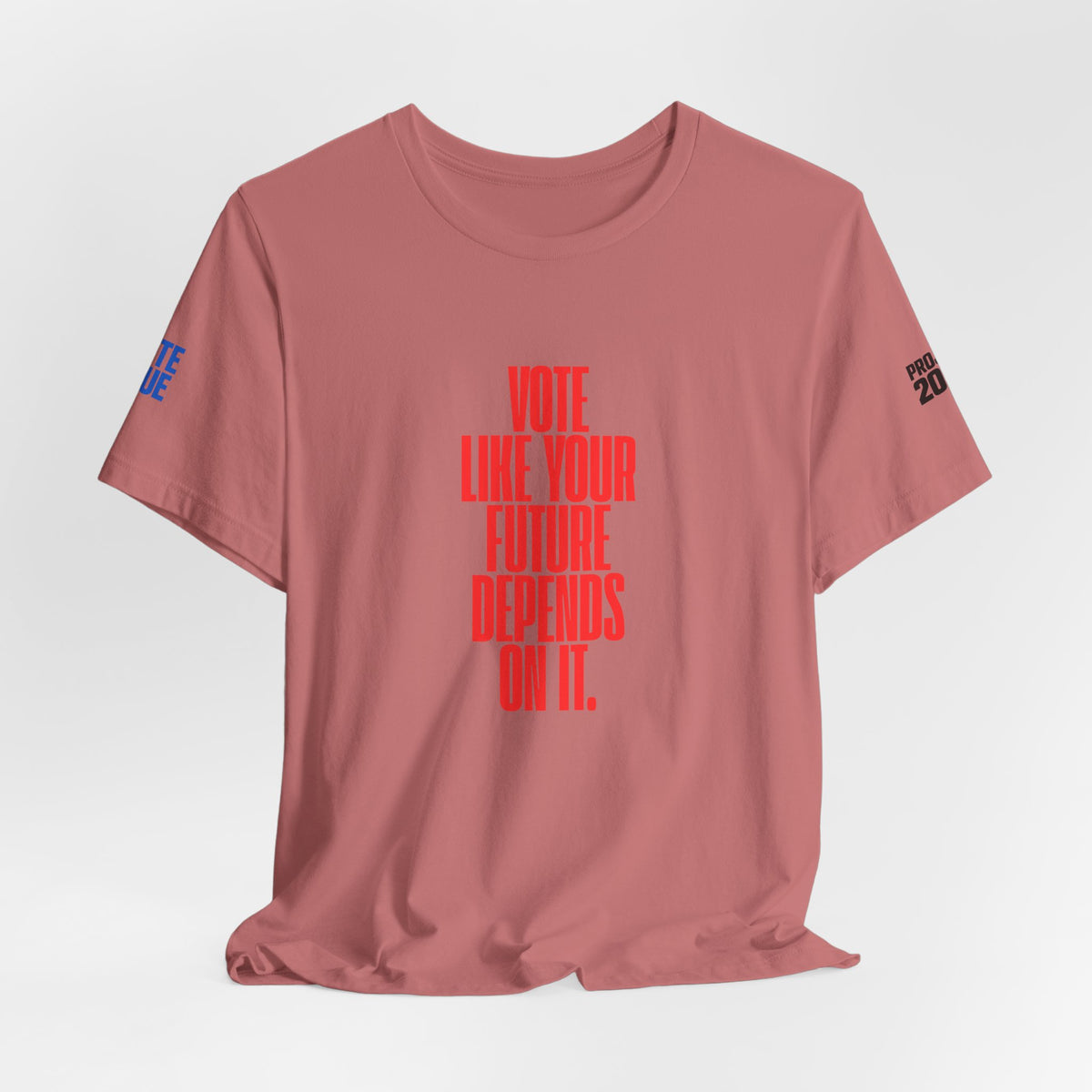 Political Voter Tee — “Vote Like Your Future Depends On It” / “Democracy Is Not Automatic” - Make a Statement Without Saying a Word!