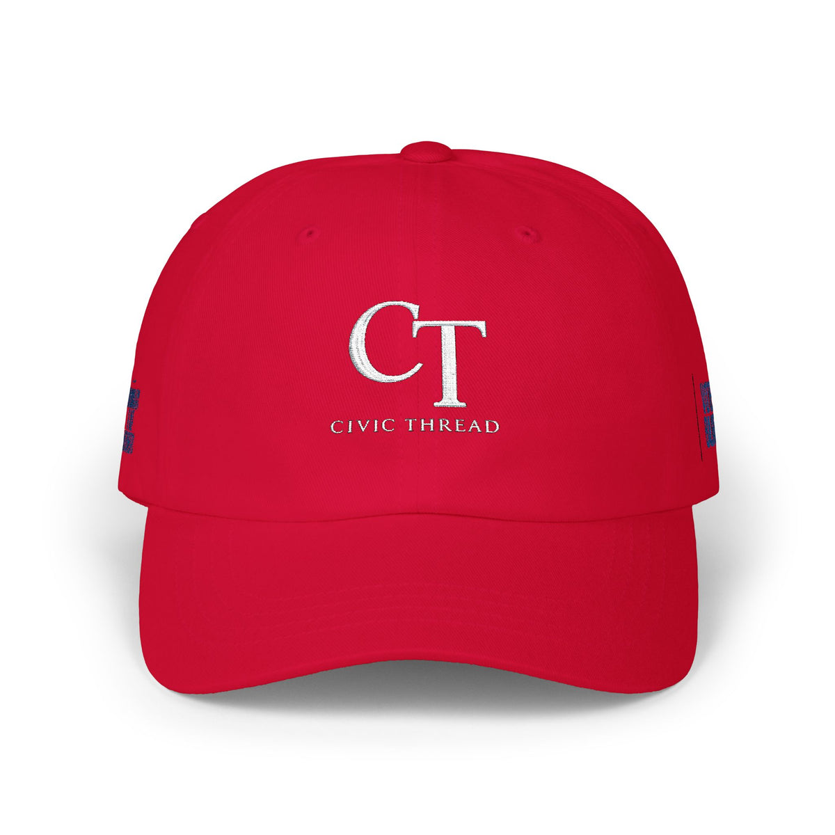 Dad Cap — Minimalist White 'CT' Logo Baseball Hat with 'Project' Back Embroidery - Make a Statement Without Saying a Word!