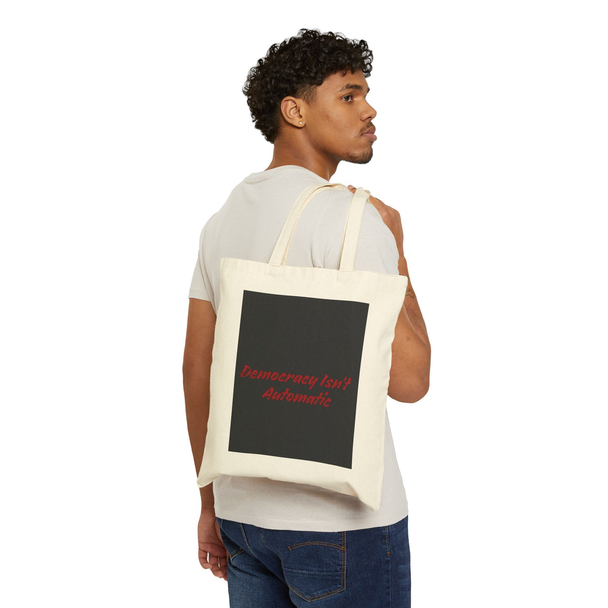 Project 2028 Cotton Tote — “Protect Our Democracy” Protest Bag