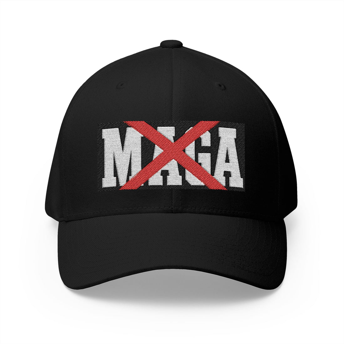 Anti-MAGA Embroidered Cap - Project 2028 Closed-Back Structured Hat - Make a Statement Without Saying a Word!