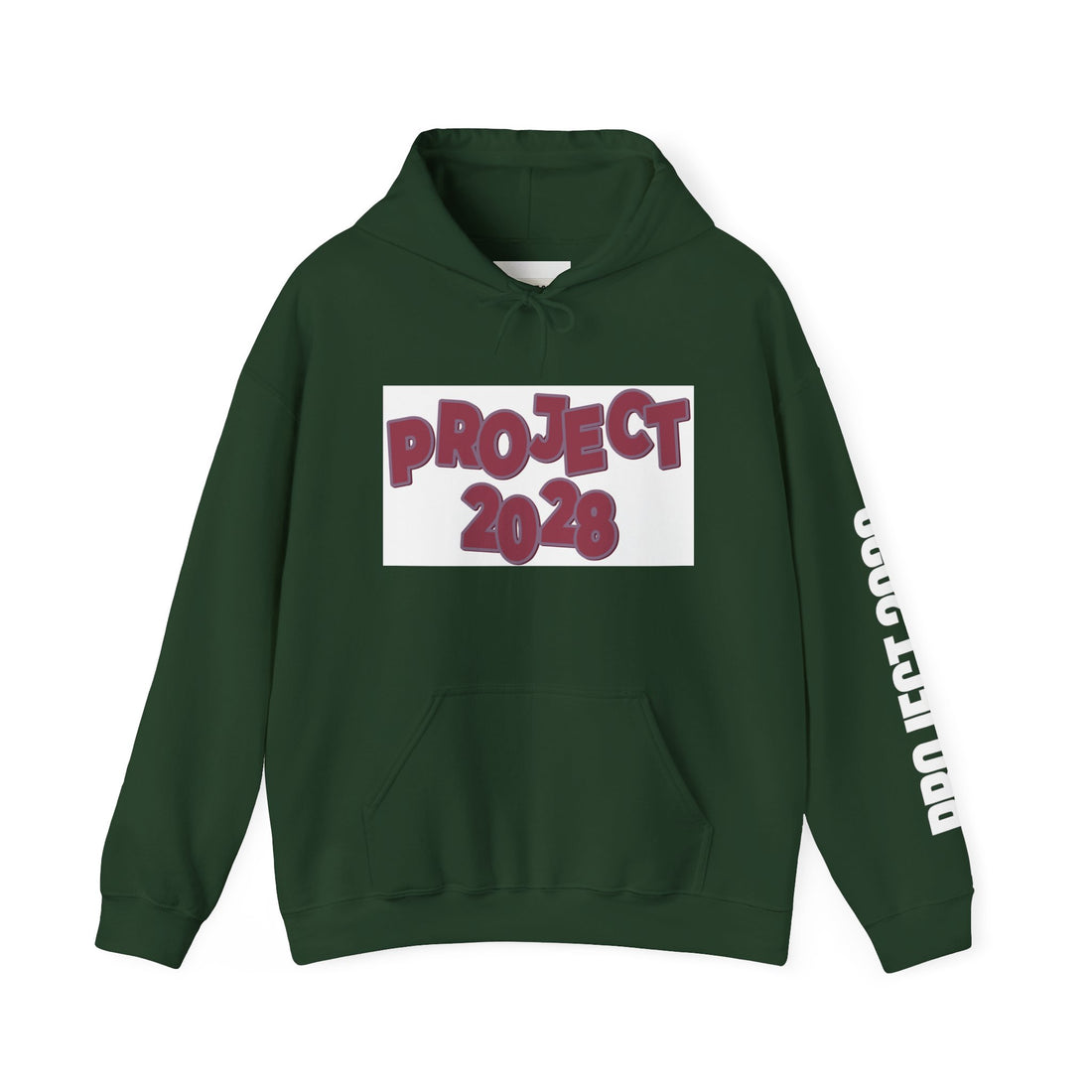 Project 2028 hoodie | Democracy Isn't Automatic back print