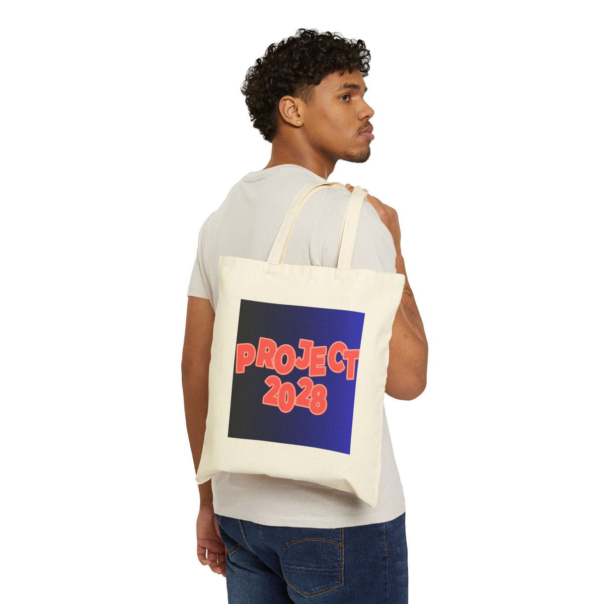 Project 2028 Tote Bag — “Vote Like Your Future Depends On It” Cotton Canvas Tote