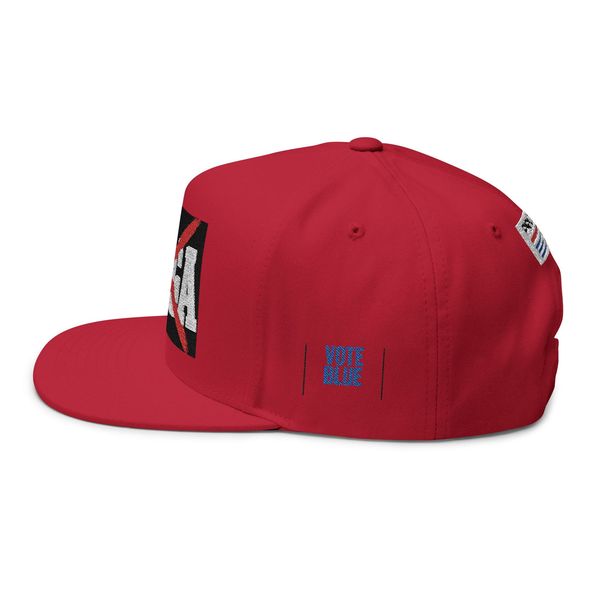 Flat Bill Cap — Anti-MAGA Embroidered Snapback - Make a Statement Without Saying a Word!