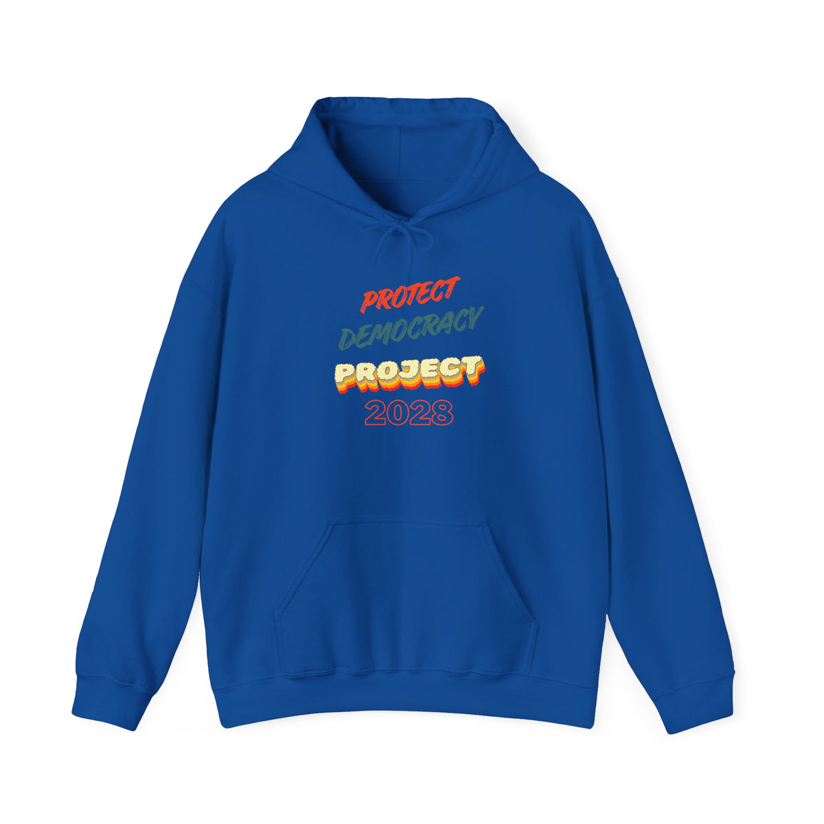 Project 2028 Hoodie | Retro Bubble Letter Design