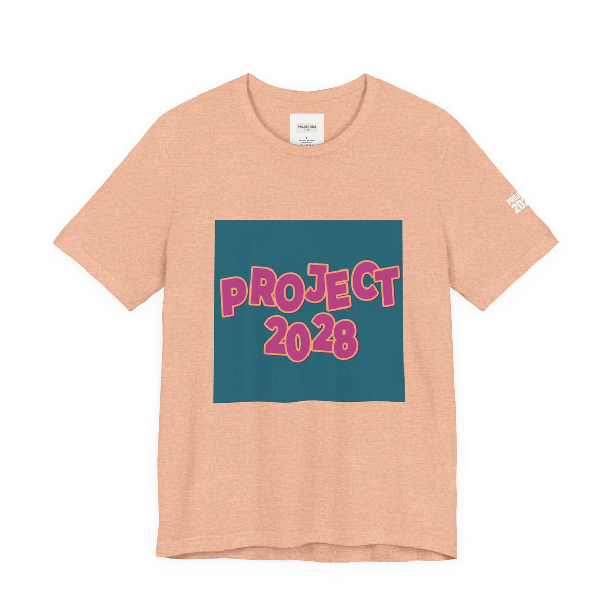 Project 2028 Graphic Tee — 'Democracy Isn't Automatic' Back Print - Make a Statement Without Saying a Word!