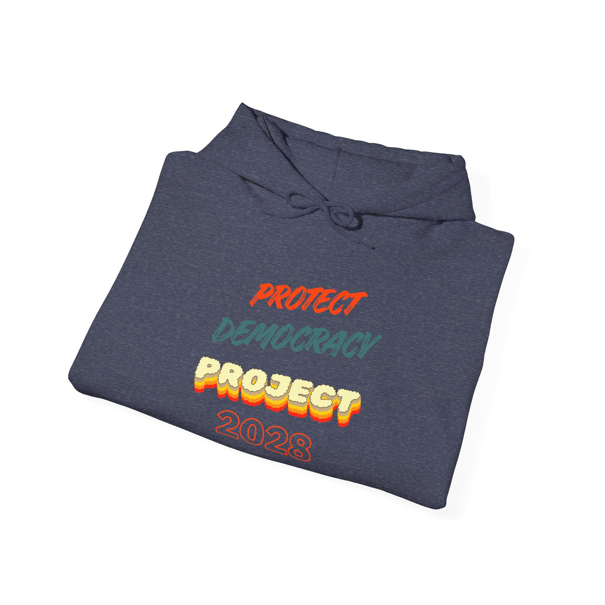 Project 2028 Hoodie | Retro Bubble Letter Design