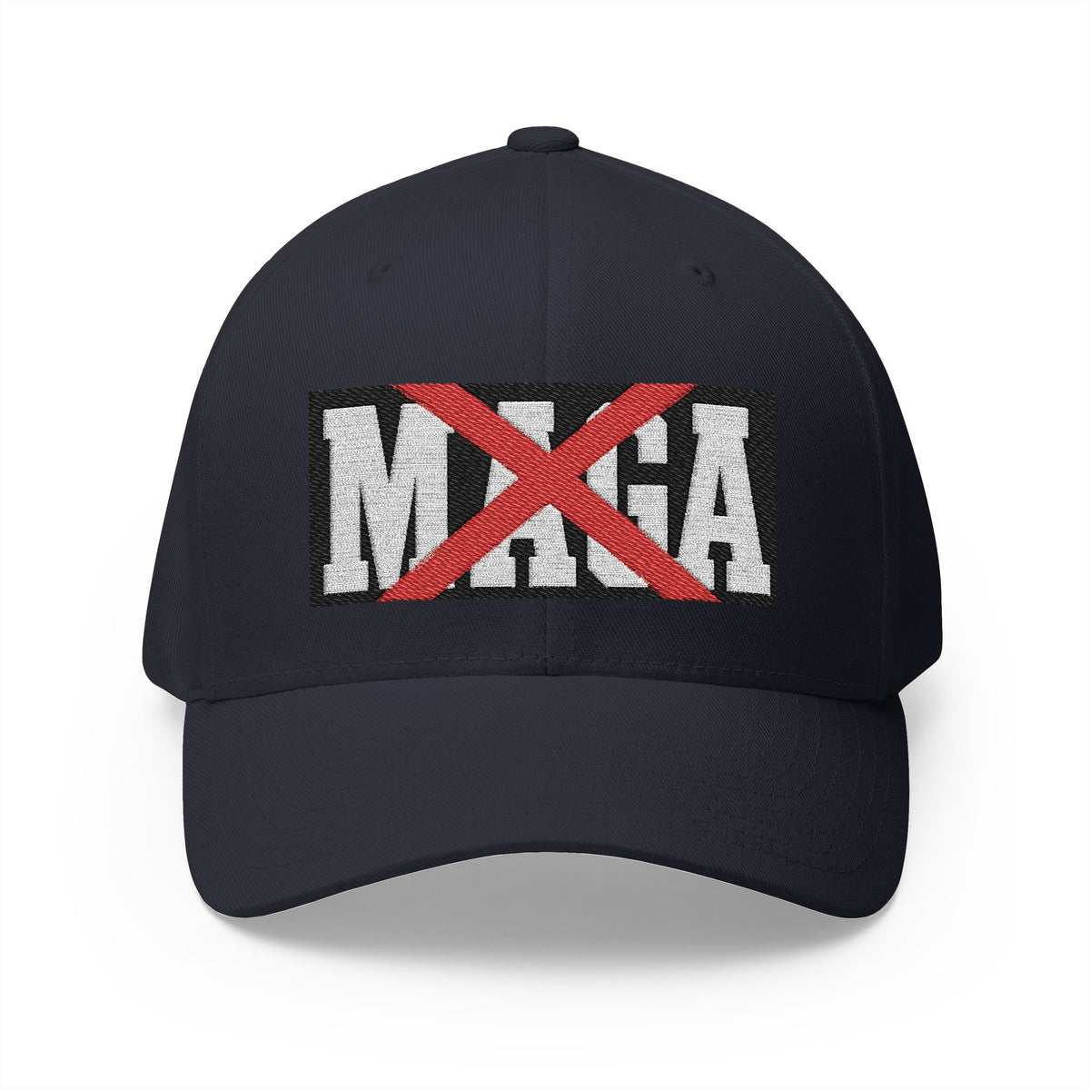 Anti-MAGA Embroidered Cap - Project 2028 Closed-Back Structured Hat - Make a Statement Without Saying a Word!