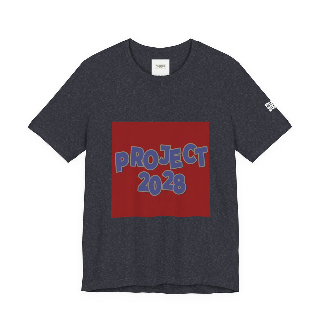Project 2028 Tee — Political Campaign Graphic T‑Shirt ('Democracy Isn't Automatic' Back) - Make a Statement Without Saying a Word!
