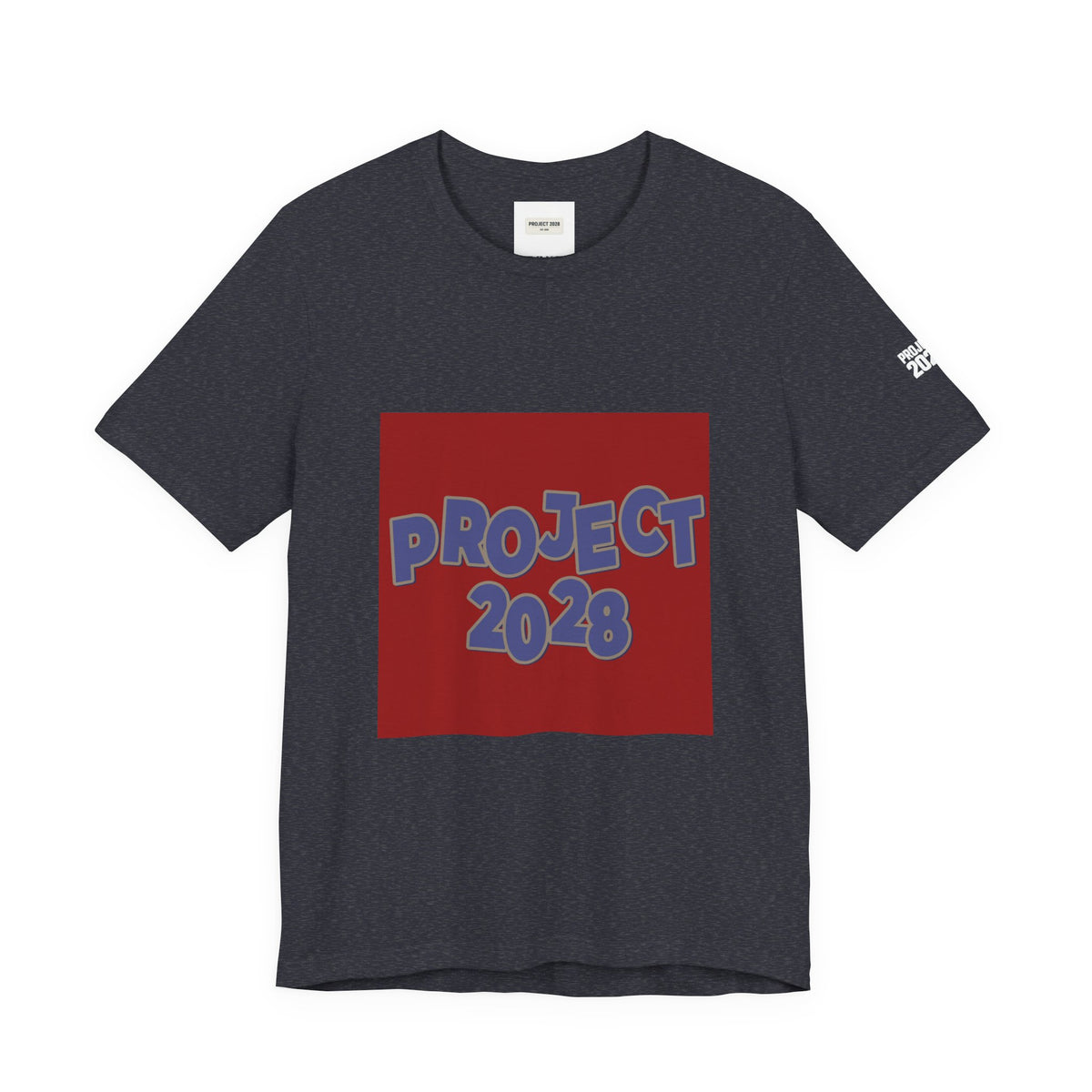 Project 2028 Tee — Political Campaign Graphic T‑Shirt ('Democracy Isn't Automatic' Back) - Make a Statement Without Saying a Word!