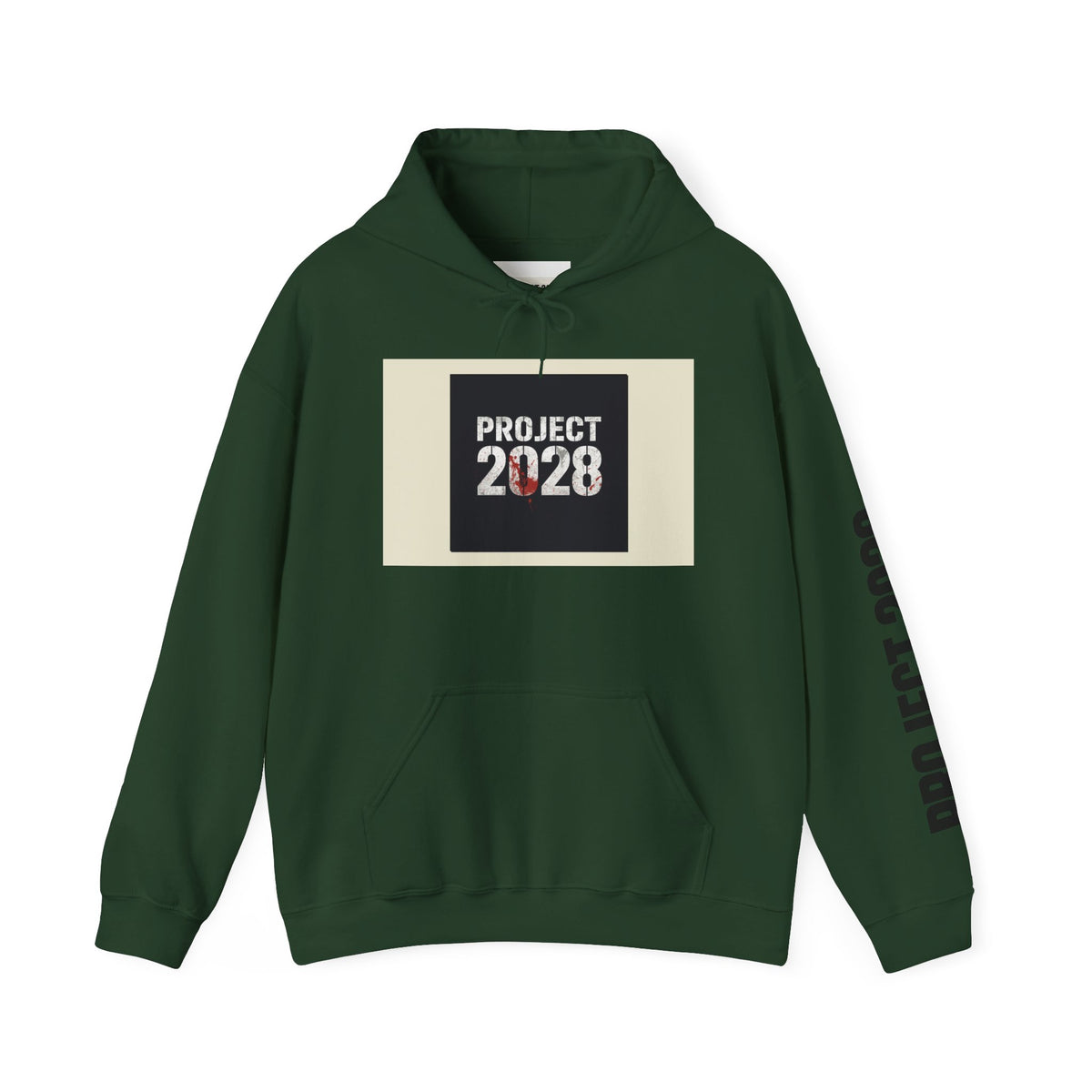 Copy of Product 2028 graphic Hoodie | Democracy Isn't Automatic slogan back