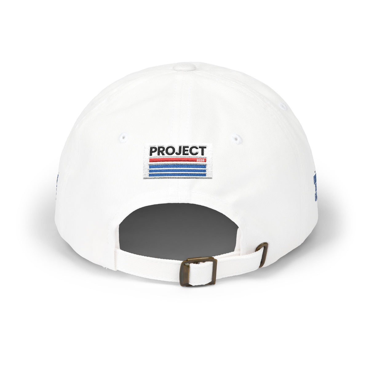 Dad Cap — Minimalist White 'CT' Logo Baseball Hat with 'Project' Back Embroidery - Make a Statement Without Saying a Word!