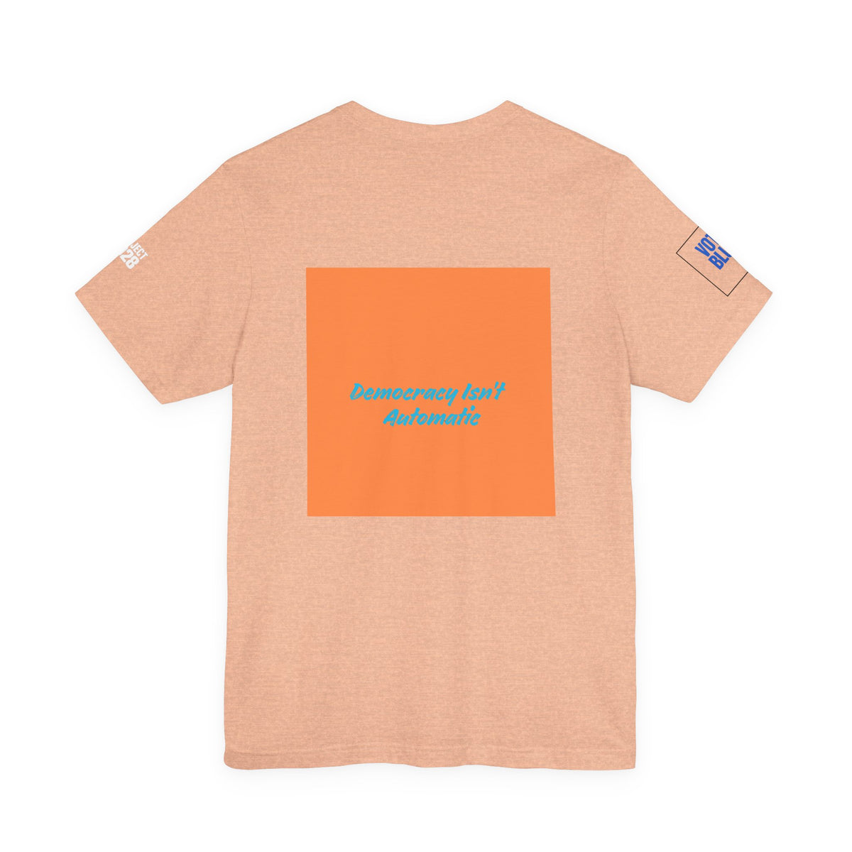 Project 2028 Graphic Tee — Retro Orange Square Design - Make a Statement Without Saying a Word!