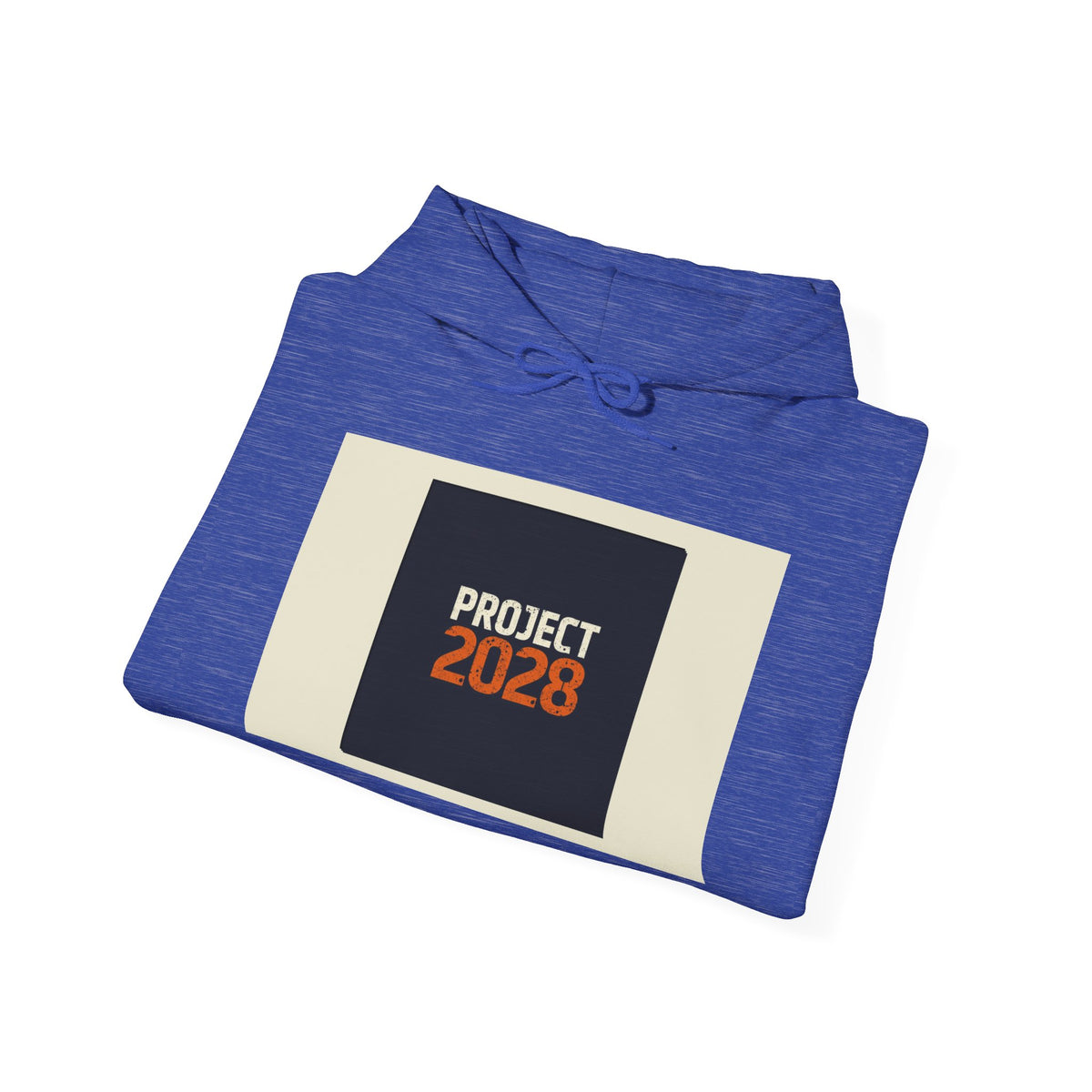 Project 218 Hoodie | Retro Block Logo, Beige Panel Front, Script Back
